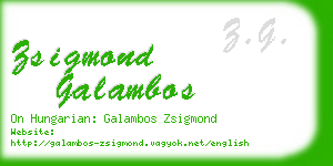 zsigmond galambos business card